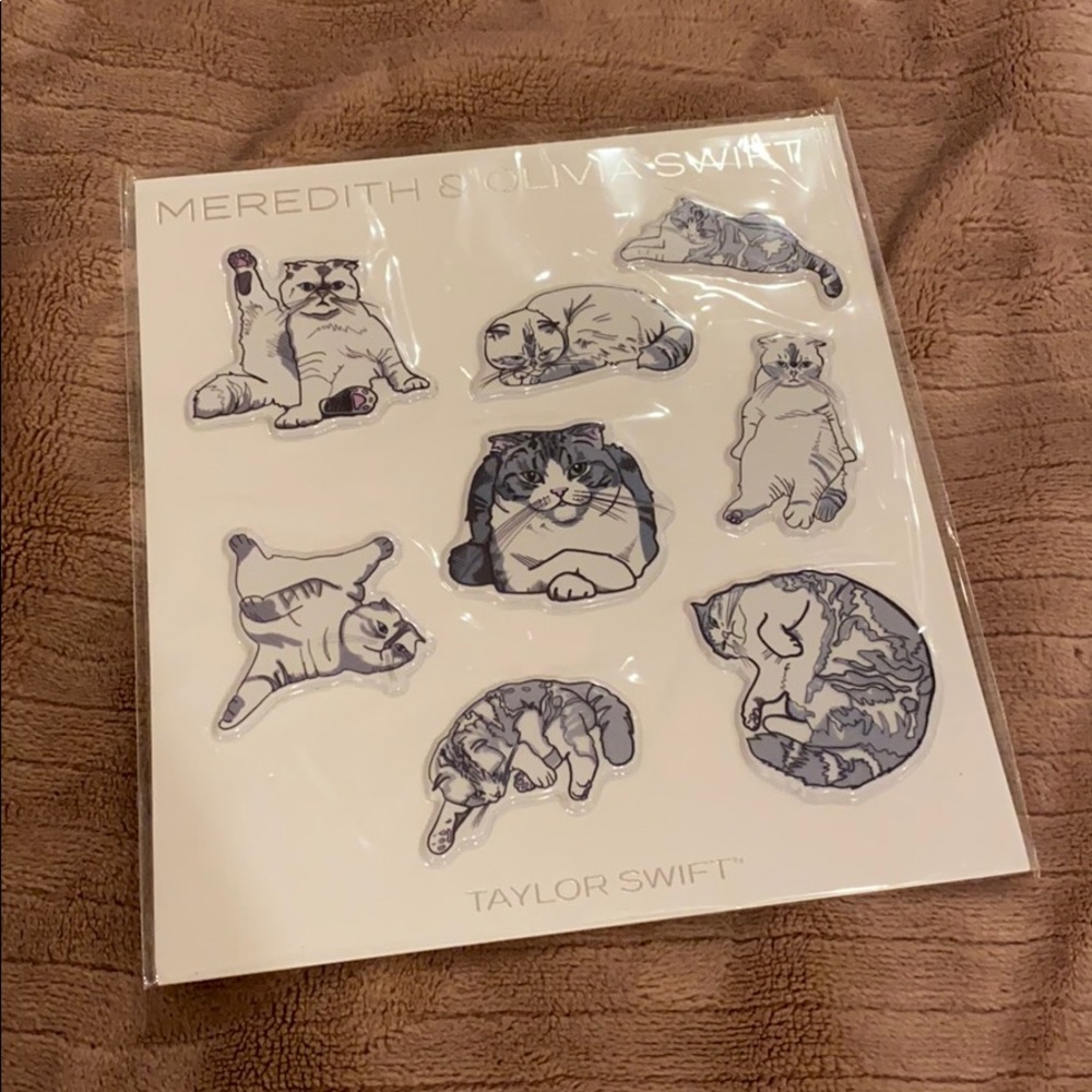 Taylor Swift puffy sticker cats set